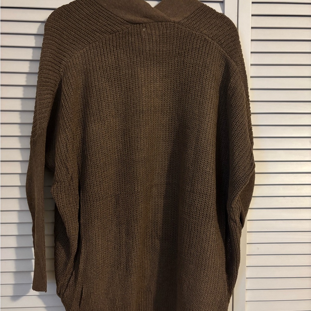 Miracle Brown Open-Front Knit Cardigan - Picture 2 of 10